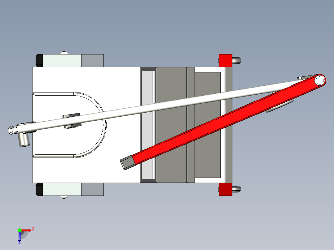 轮式移动焊接支架俯视图