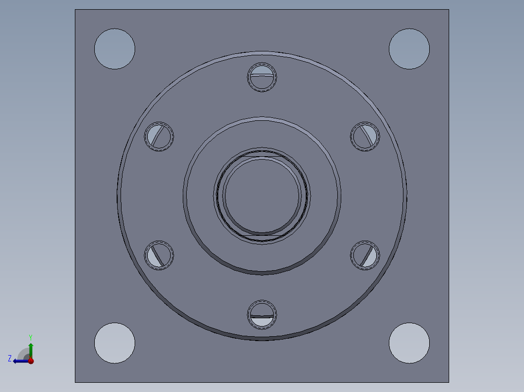 磨机型液压缸（前法兰固定）63x40x1300mm右视图