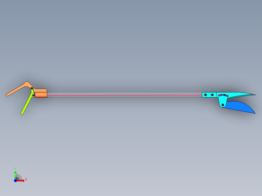 长柄剪枝器前视图