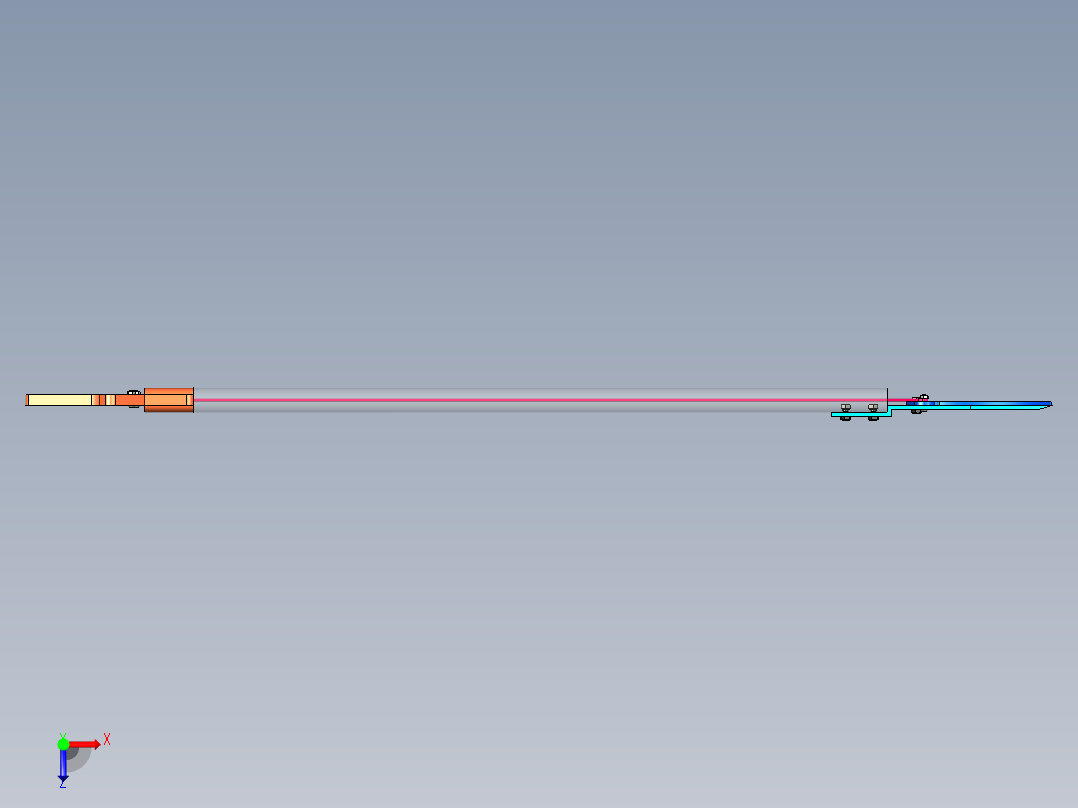 长柄剪枝器俯视图