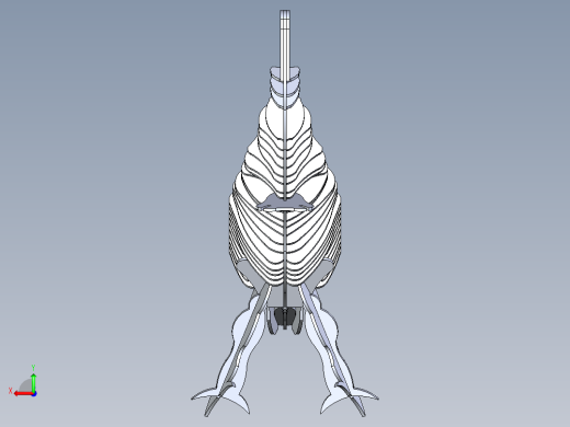 B2005267-鳄鱼，短吻鳄，薄板拼图，3D模型，3D拼图，金属工艺设计后视缩略图