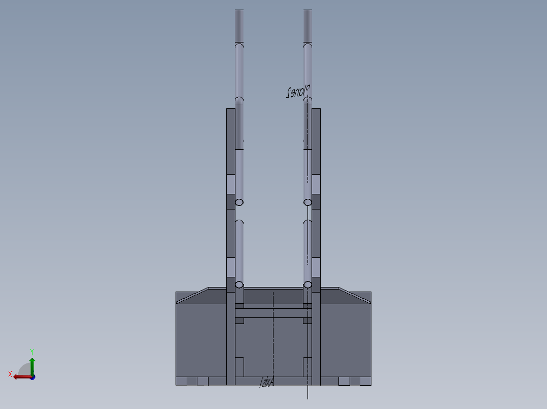 珊瑚礁（截面）- 公制后视图