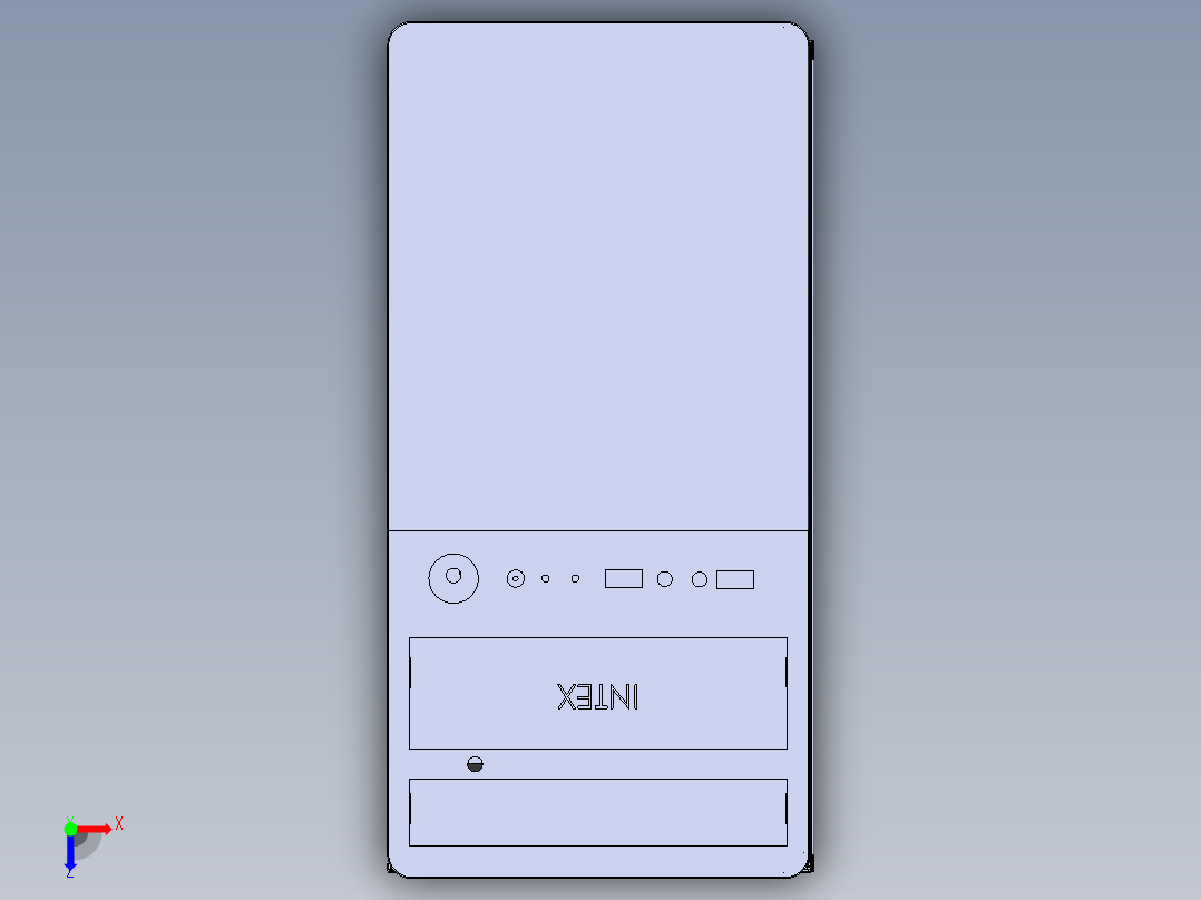 cpu机柜盖11俯视图