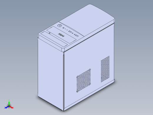 cpu机柜盖11正等轴测缩略图