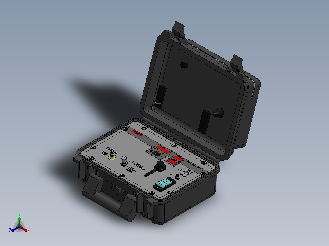 HYDAC液压蓄能器锁箱正等轴测图