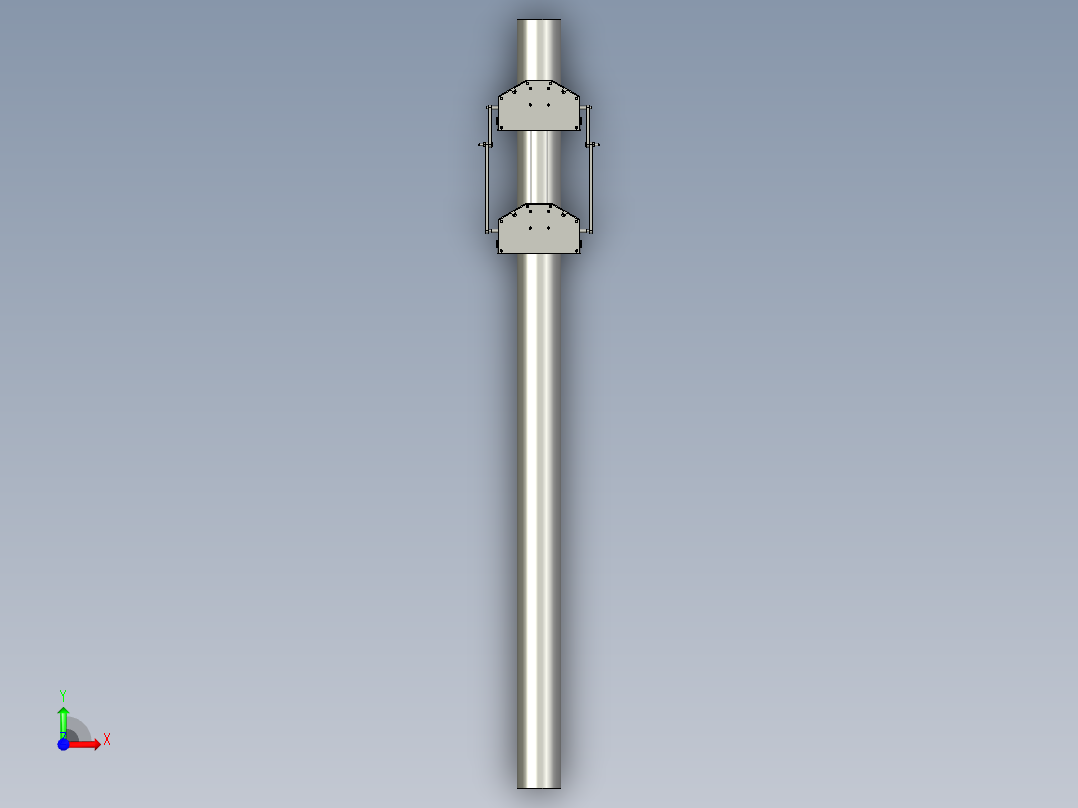电力系统高空作业爬杆机器人前视图