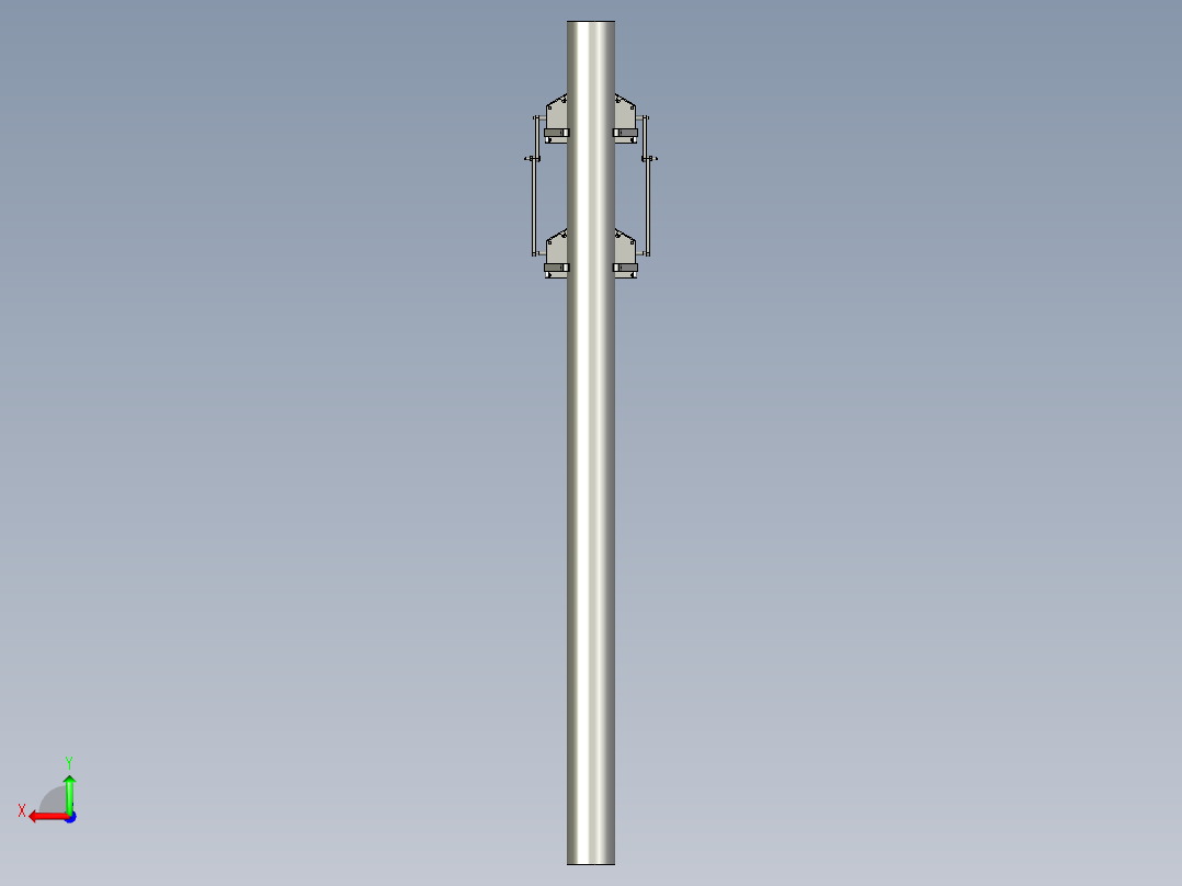 电力系统高空作业爬杆机器人后视图