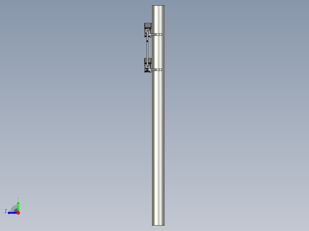 电力系统高空作业爬杆机器人右视图