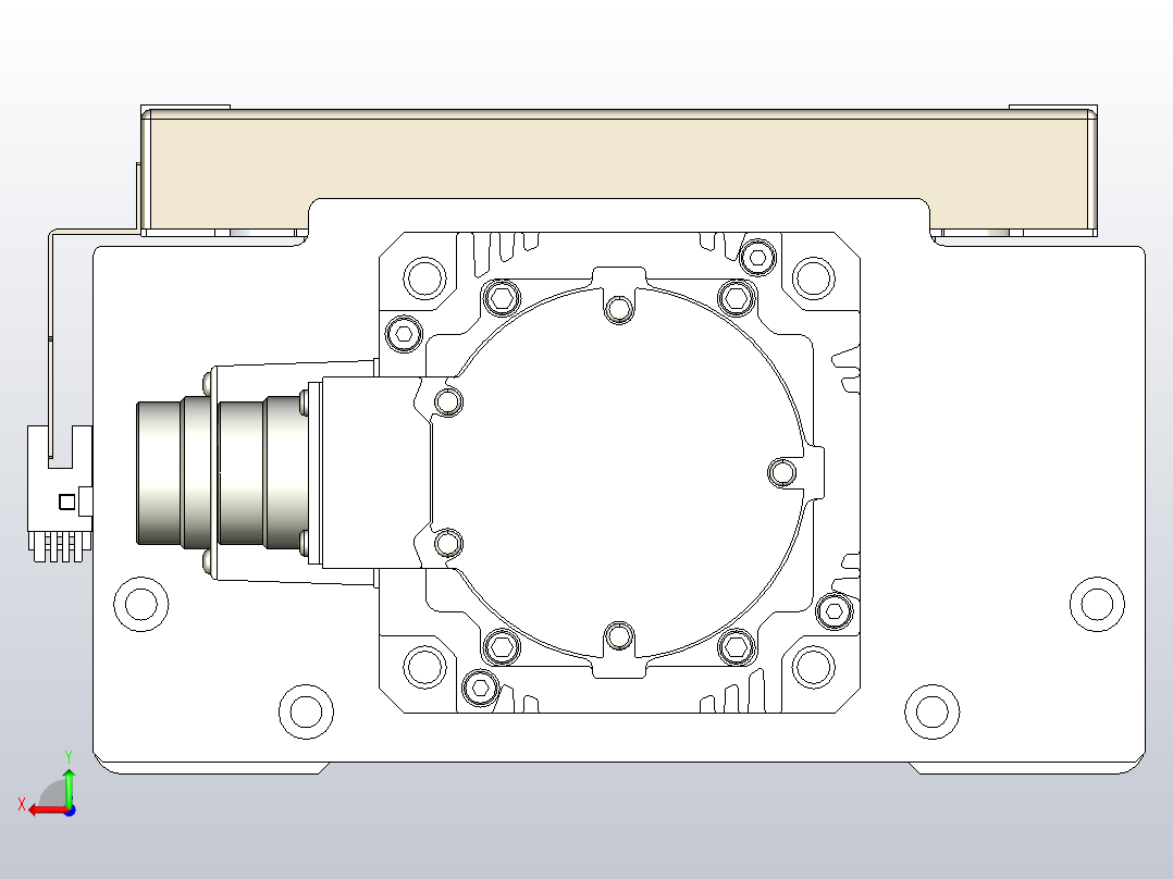 滚珠丝杠直线轴带导轨全封闭TPA-HCR-220D-3210C-L1050-M-Y-P1K-N3后视图