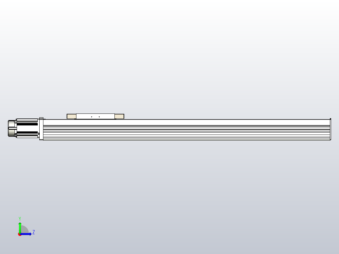 滚珠丝杠直线轴带导轨全封闭TPA-HCR-220D-3210C-L1050-M-Y-P1K-N3左视图