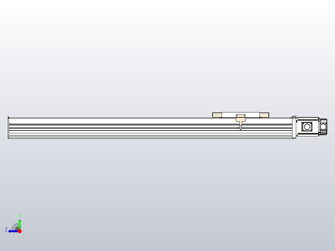 滚珠丝杠直线轴带导轨全封闭TPA-HCR-220D-3210C-L1050-M-Y-P1K-N3右视图
