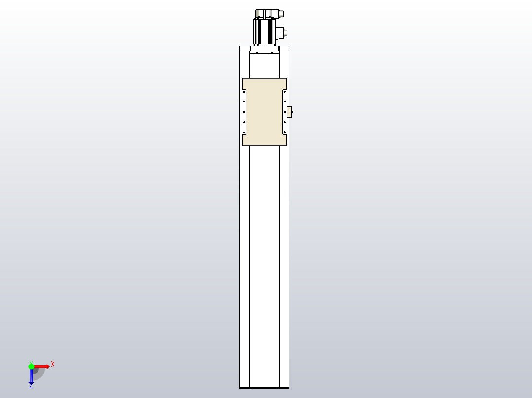 滚珠丝杠直线轴带导轨全封闭TPA-HCR-220D-3210C-L1050-M-Y-P1K-N3俯视图