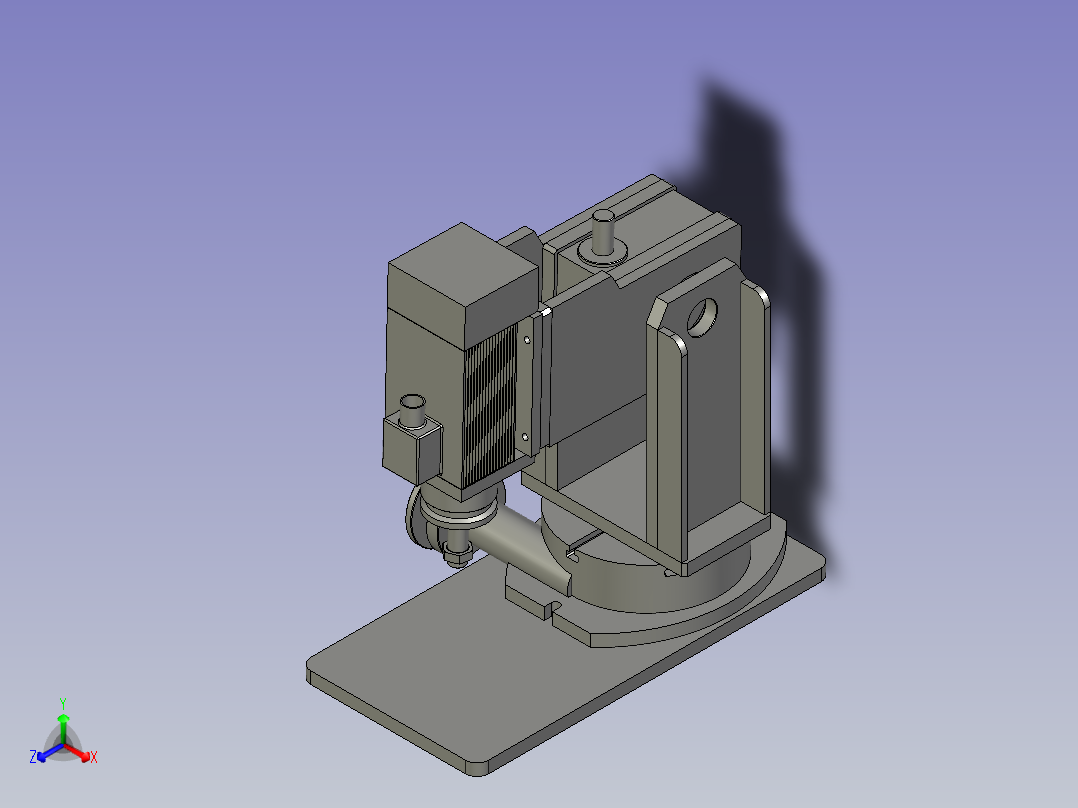 打磨功能装配体正等轴测图