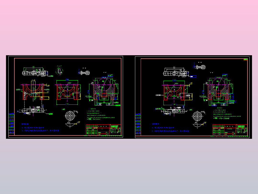 汽车主轴承盖图纸