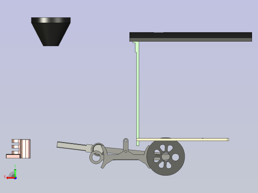 可拼装的3D打印机车模型后视缩略图