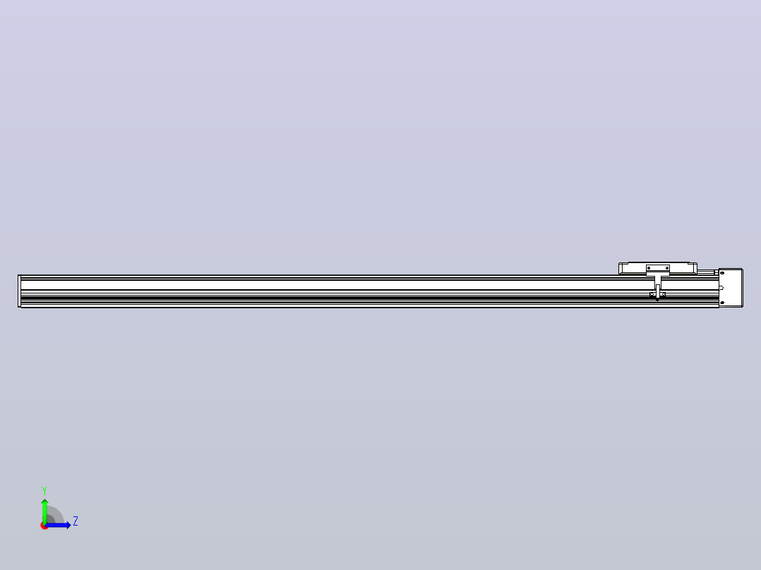 滚珠丝杠直线轴带导轨全封闭TPA-HCR-105D-1610C-L950-MR-Y-P40-N3左视图
