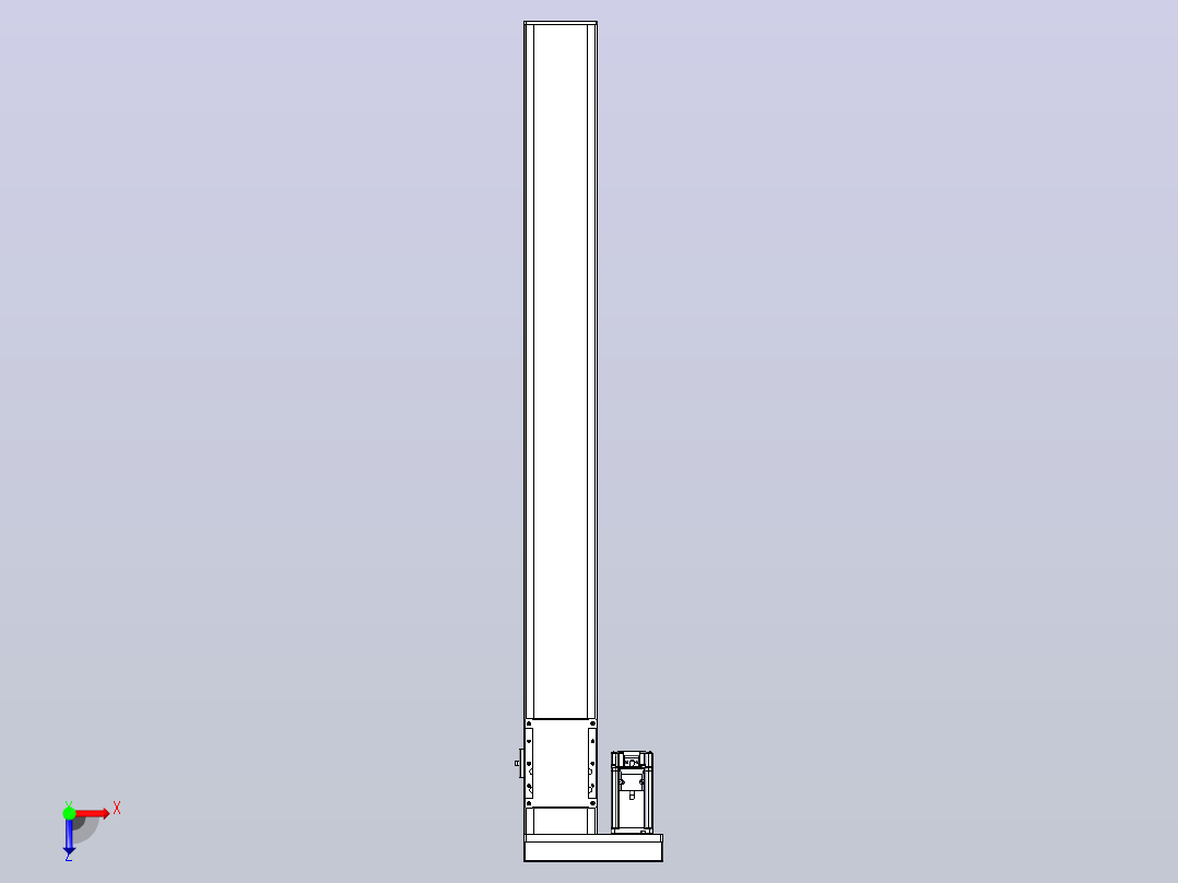 滚珠丝杠直线轴带导轨全封闭TPA-HCR-105D-1610C-L950-MR-Y-P40-N3俯视图