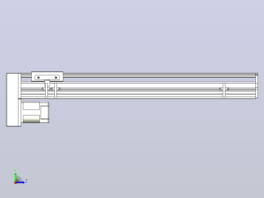 MTH13标准螺杆滑台[MTH13-L#-500-BM-P20-C3]左视图