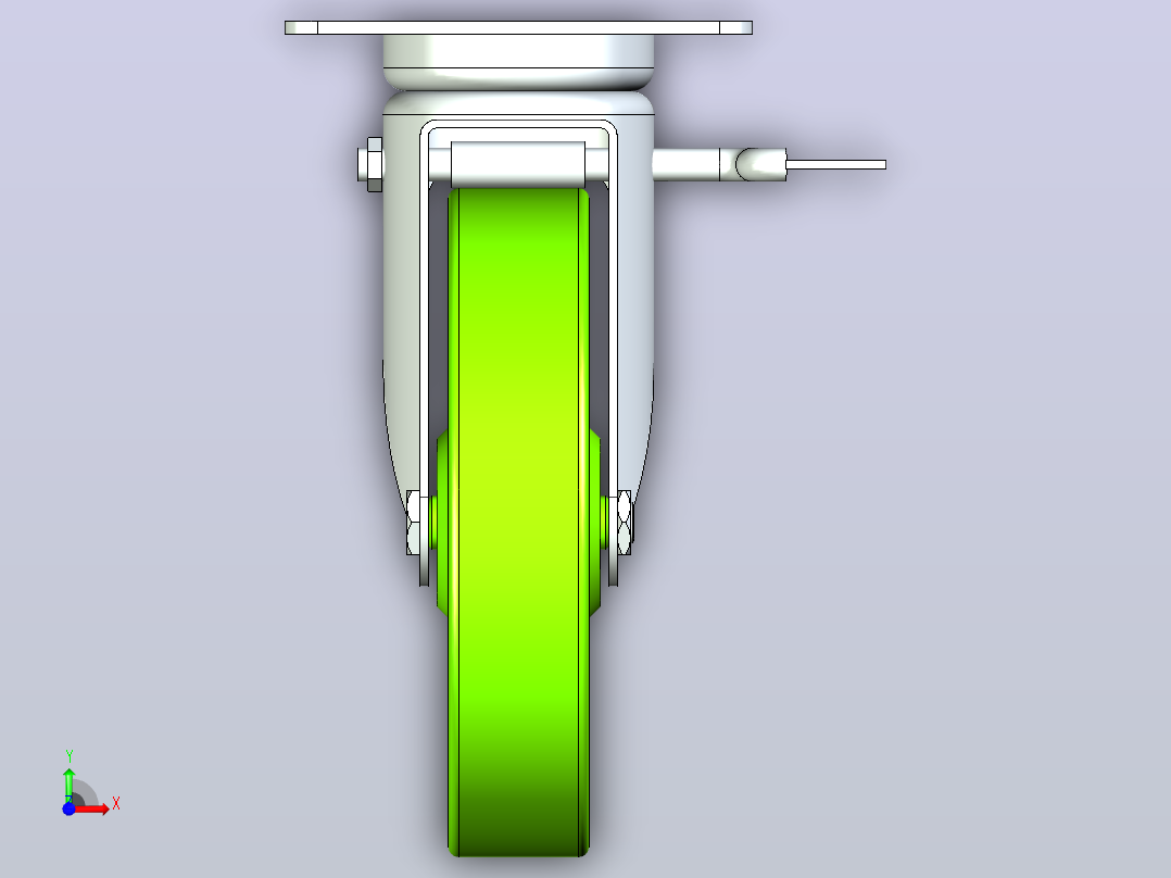 脚轮CLC02-D200-UC前视图