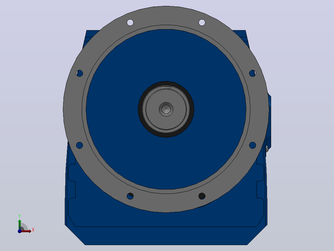 RF147法兰轴伸式安装斜齿轮减速机RF147-Y18.5-4P-180M-M1-0°-Φ450前视图