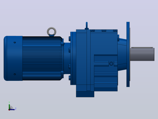 RF147法兰轴伸式安装斜齿轮减速机RF147-Y18.5-4P-180M-M1-0°-Φ450左视缩略图