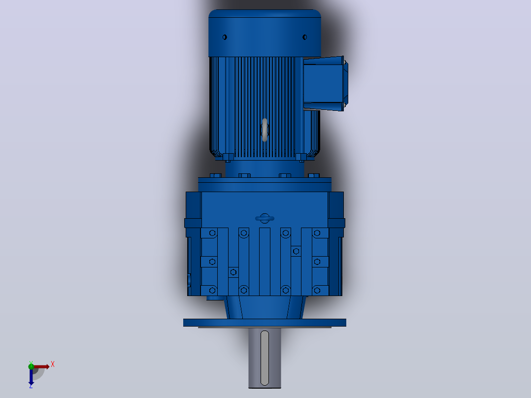 RF147法兰轴伸式安装斜齿轮减速机RF147-Y18.5-4P-180M-M1-0°-Φ450俯视图