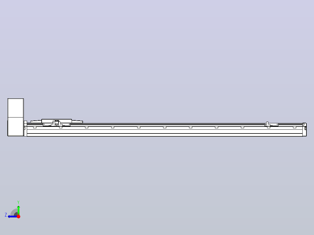 机器人皮带驱动直线轴TPA-GCB-120-P70-L800-RU-M20-N3右视图