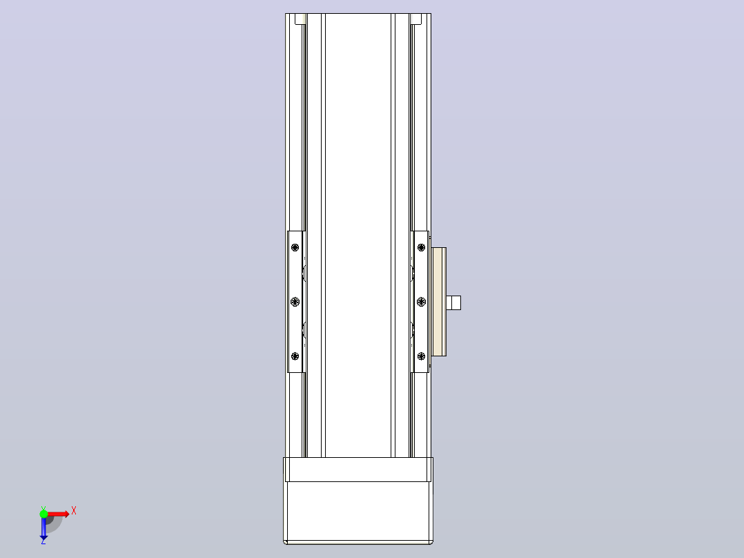 日规模组半封闭丝杆TPA-HNR-65S-1610C-L50-MP-C-P20-N3俯视图