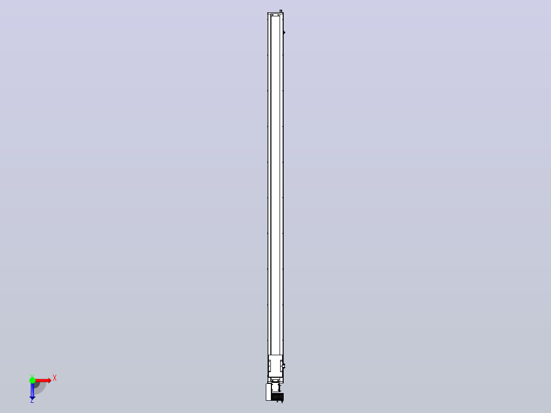 SCM14-2800-L滚珠花健、支撑座、滚珠丝杠、交叉导轨、直线模组俯视图