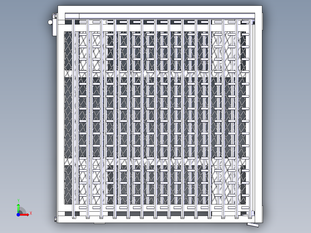 汽车内饰条容器周转车前视图