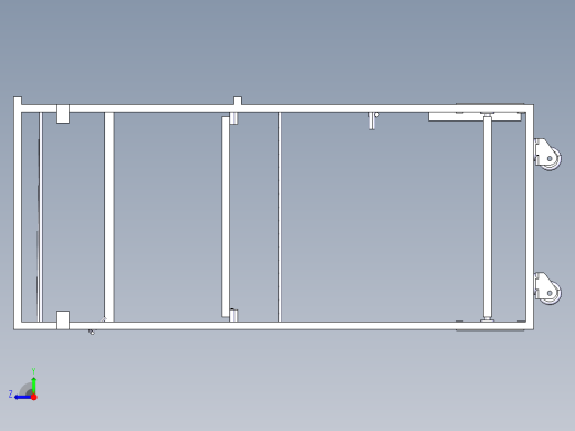 汽车内饰条容器周转车右视缩略图
