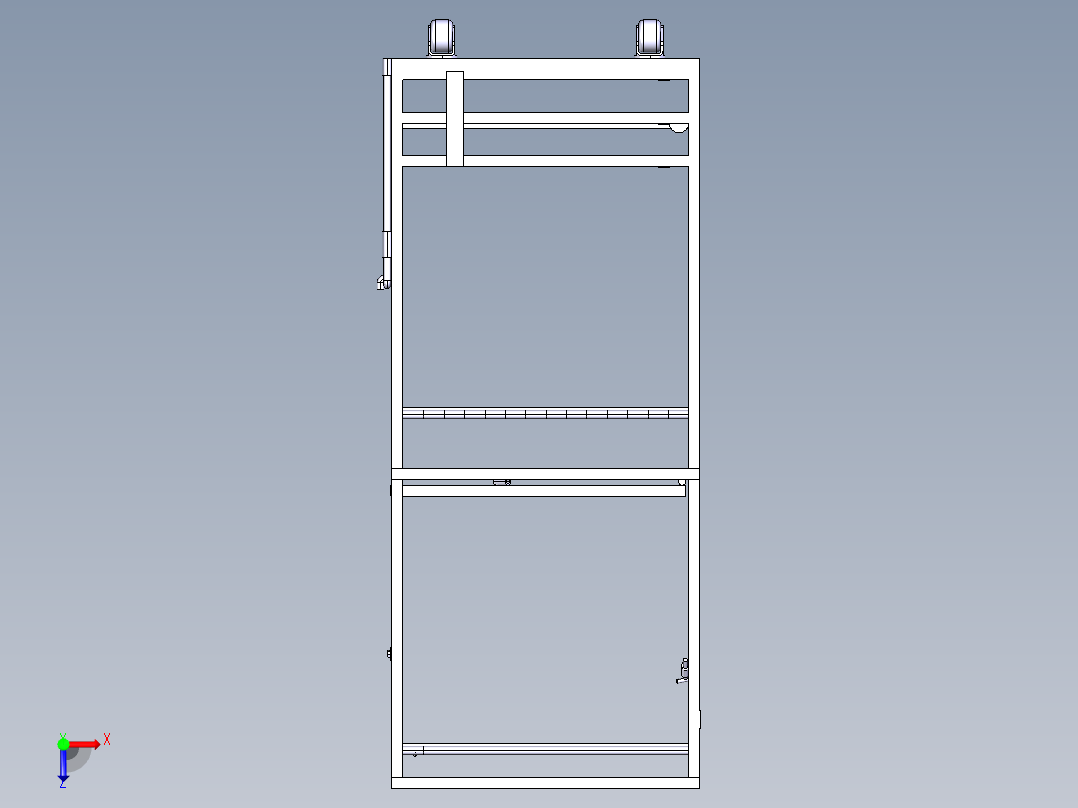 汽车内饰条容器周转车俯视图