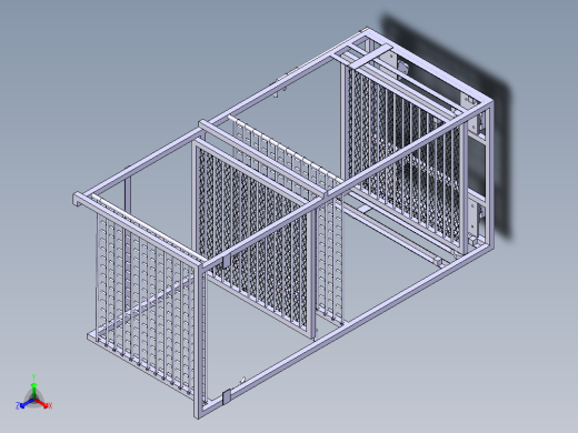 汽车内饰条容器周转车正等轴测缩略图