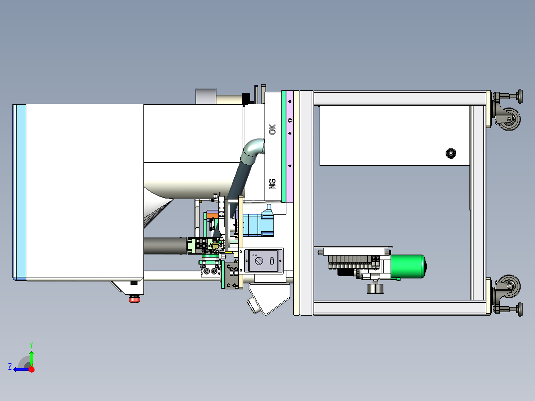 自动电子伺服压力机右视图