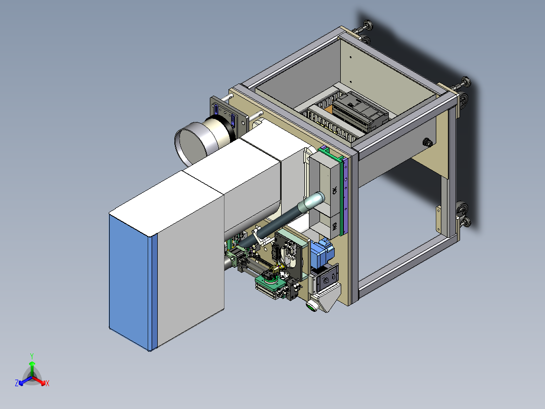 自动电子伺服压力机正等轴测图