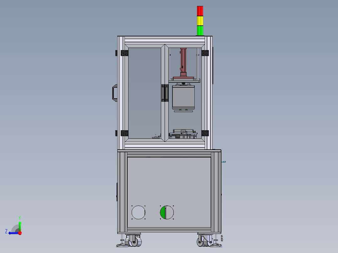 ANQU磁铁检测机sw17可编辑左视图