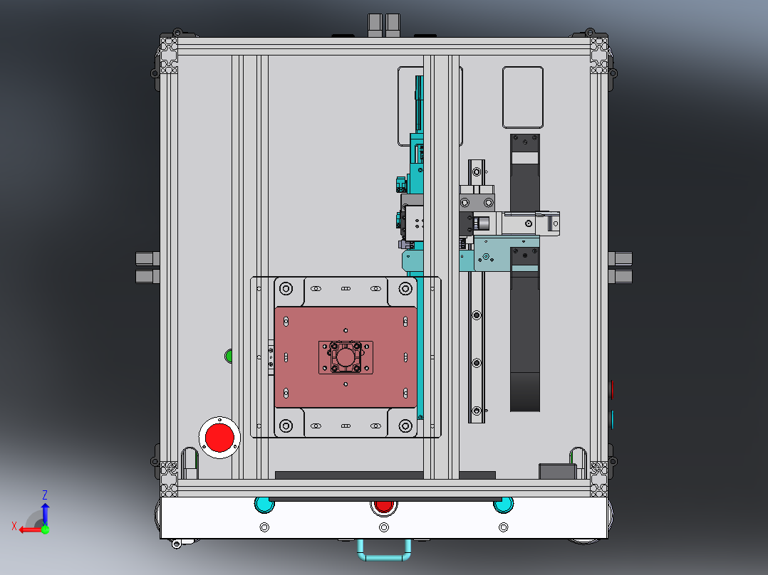 ANQU磁铁检测机sw17可编辑俯视图