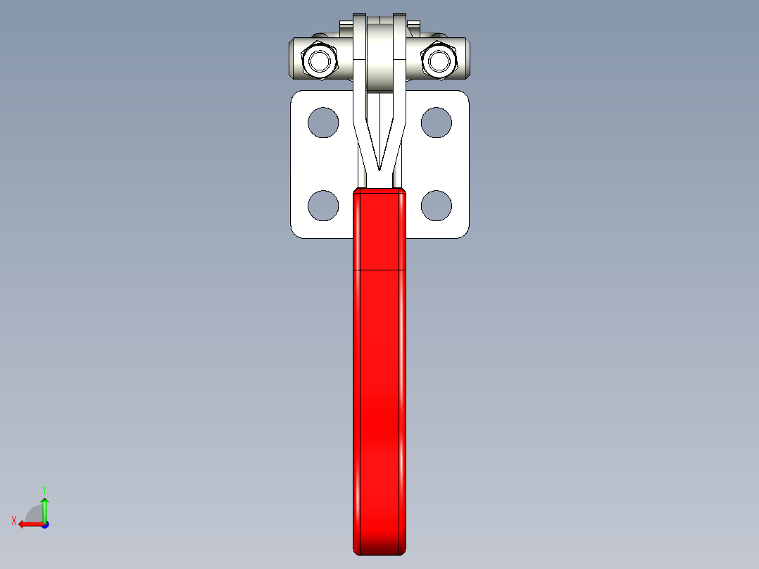 垂直快速夹钳后视图