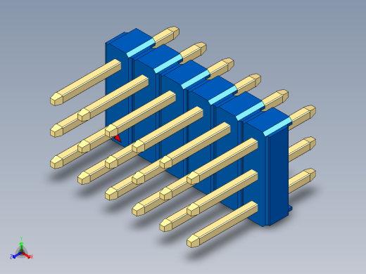 彩色公头100mil（2.54mm）系列-DS1021_blue_3x06p_100mil_Type1_rev1.0