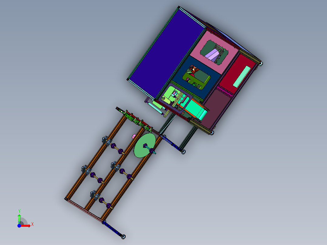 3D透气口罩热压成型机前视图