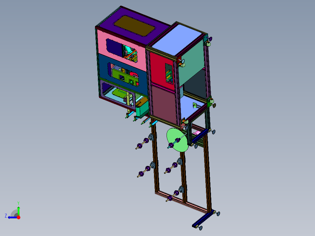 3D透气口罩热压成型机右视图