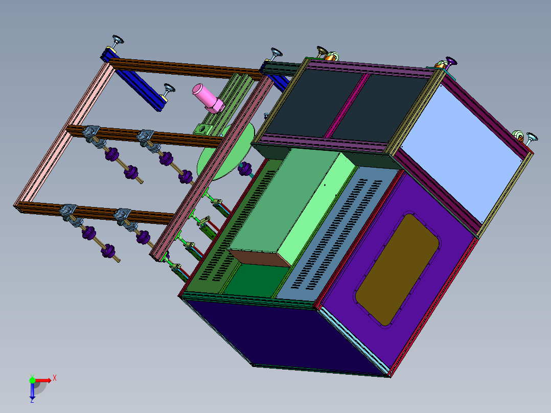 3D透气口罩热压成型机俯视图