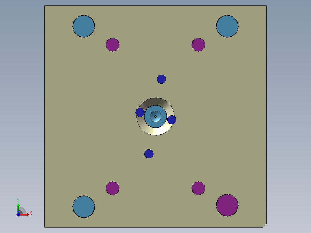 手机模具前视图