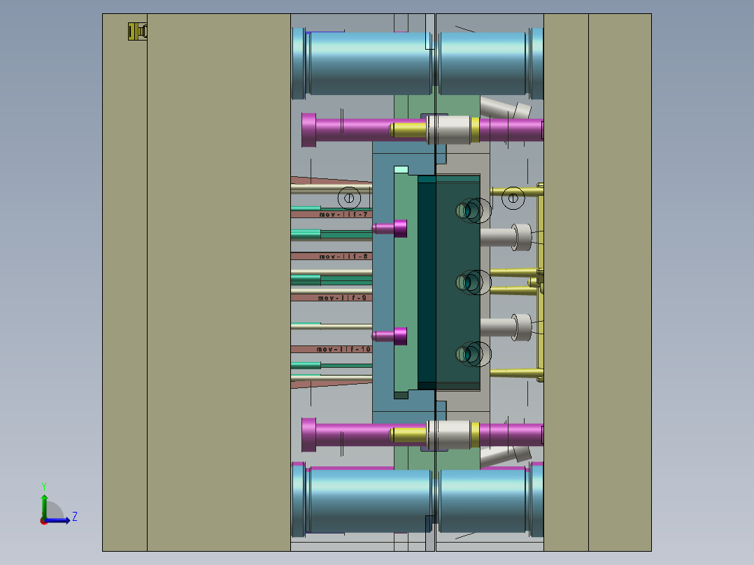 手机模具左视图