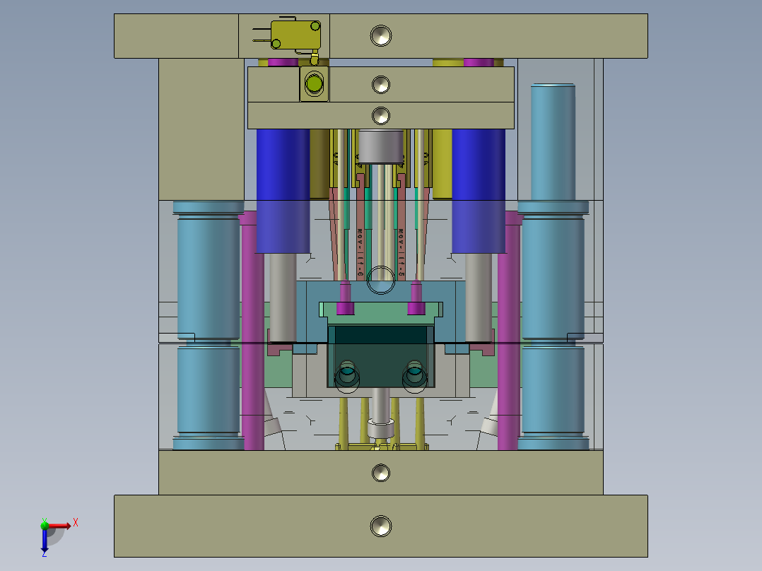 手机模具俯视图