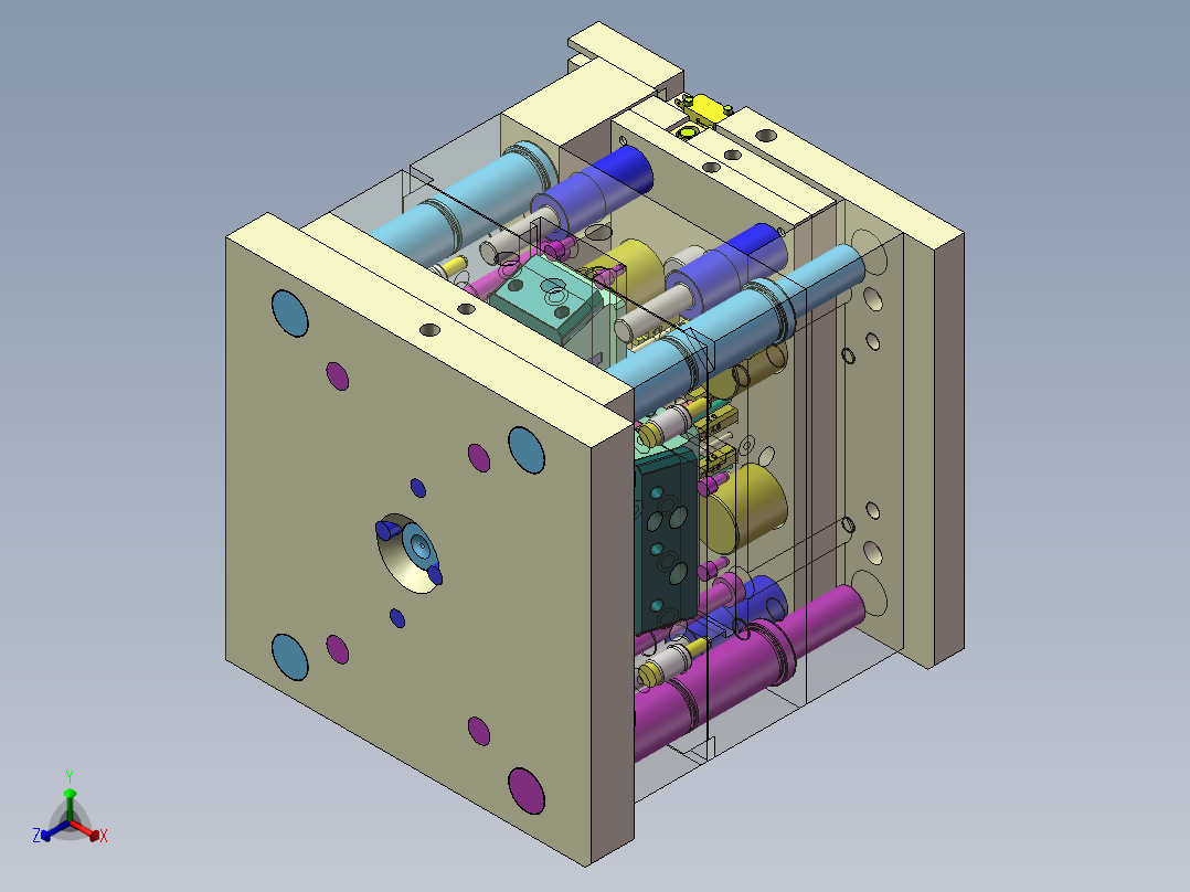 手机模具正等轴测图