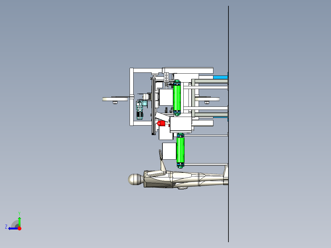 重量检测包装方案右视图