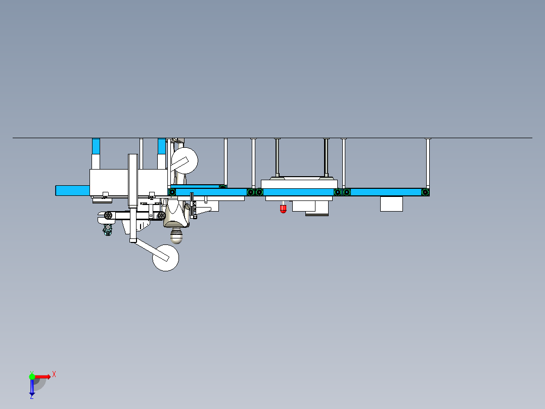 重量检测包装方案俯视图