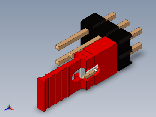带跳线的排针-pinheader 2x3 and 1r jumper pullback