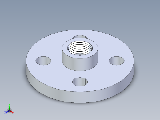 CPVC管件24-Sch80_Flange One-Piece_FPT_9852-005_0.5in